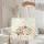 Soft Pink Roses Peony Cherry Blossom Personalized Name Floral Bouquet Gift Quilted Tote Bag - 5