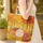 Autumn Forest Flowers Personalized Embroidery - Fall Season Gift Quilted Tote Bag - 4