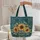 Personalized Sunflower Wildflower Floral Damask Wreath - Everyday Use Gift Quilted Tote Bag - 5