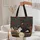 Tuxedo Cat Antique Books Roses Chrysanthemums - Cat Lover Book Lover Gift Quilted Tote Bag - 5