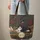 Tuxedo Cat Antique Books Roses Chrysanthemums - Cat Lover Book Lover Gift Quilted Tote Bag - 6