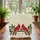 Red Cardinals Wildflower Leaves Floral Wreath - Wildlife Lover Gift Quilted Tote Bag - 3