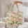 Radiating Sun Blooming Tulips Hoop Irregular Patchwork Gift Quilted Tote Bag - 5