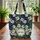 White Narcissus Floral Wreath - Everyday Tote Flower Lover Gift Quilted Tote Bag - 3