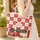 Heart Sunglasses Dachshunds Quilt Blocks Heart Name Tag - Dachshund Lover Travel Gift Quilted Tote Bag - 4