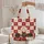 Heart Sunglasses Dachshunds Quilt Blocks Heart Name Tag - Dachshund Lover Travel Gift Quilted Tote Bag - 5