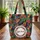 Tropical Foliage Name Wreath Heart Leaf Accents - Nature Lover Everyday Carry Quilted Tote Bag - 3