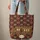 Festive Train Car Golden Snowflakes Winter Holiday Gift Quilted Tote Bag - 6
