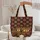 Festive Train Car Golden Snowflakes Winter Holiday Gift Quilted Tote Bag - 5