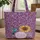 Hummingbird Sunflower Wildflower Personalized Name - Nature Lover Keepsake Gift Quilted Tote Bag - 1