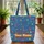 Starburst Wavy Lines Name Star Patch Chunky Bubble Letters - Everyday Tote Quilted Tote Bag - 3