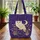 Personalized White Owl Mushroom Night Sky - Nature Lover Gift Quilted Tote Bag - 3