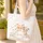 Bunny Fox Bear Cubs Wildflower Wreath Personalized - New Parent Gift Quilted Tote Bag - 4