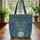 Cat Face Floral Wreath Leaves Tapestry - Cat Lover Everyday Gift Quilted Tote Bag - 3