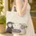 Three Sheep Faces Heather Leaves - Farmhouse Decor Gift for Sheep Lover Quilted Tote Bag - 4