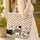 Storybook Name Sign Three Cats Paw Prints Fish Bone - Cat Lover Everyday Tote Quilted Tote Bag - 4