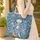 Dreamcatcher Butterfly Daisy Flowers - Monogram Everyday Carry Gift Quilted Tote Bag - 4