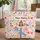 Peace Sign Girl Red Beanie Glasses - Everyday Accessory Fun for Teen Girl Quilted Tote Bag - 1