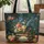 Ornate Vintage Books Rose Delphinium Still Life - Book Lover Gift Quilted Tote Bag - 1