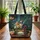 Ornate Vintage Books Rose Delphinium Still Life - Book Lover Gift Quilted Tote Bag - 3