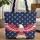 Personalized Bald Eagle Flag Stars - Independence Day Gift Quilted Tote Bag - 1