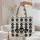Ornate Black Skull Faces Bones Your Name Everyday Tote for Skull Lover Quilted Tote Bag - 5