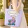 Laughing Senior Lady Scooter Shopping Groceries - Personalized Gift Quilted Tote Bag - 4