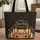 Ornate Sugar Skull Marigolds Sunflowers Autumnal Floral Altar Candles - Day of the Dead Gift Quilted Tote Bag - 1