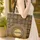 African Tribal Sunburst Zigzag Faux Gold Accents Personalized Name - Everyday Tote Quilted Tote Bag - 4