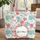 Lush Tropical Berries Leaf Small Floral Wreath Name - Everyday Boho Lifestyle Gift Quilted Tote Bag - 1
