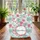 Lush Tropical Berries Leaf Small Floral Wreath Name - Everyday Boho Lifestyle Gift Quilted Tote Bag - 3
