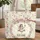 Flower Crown Girl Swing - Lush Floral Storybook Decor Gift Quilted Tote Bag - 1