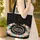 Pink Daisies Orange Blossoms Floral Wreath Personalized Name - Everyday Tote Gift Quilted Tote Bag - 4