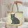 Regal Cat Art Nouveau Floral Botanical Scroll - Cat Lover Gift Quilted Tote Bag - 5