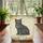 Regal Cat Art Nouveau Floral Botanical Scroll - Cat Lover Gift Quilted Tote Bag - 3