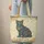 Regal Cat Art Nouveau Floral Botanical Scroll - Cat Lover Gift Quilted Tote Bag - 6