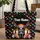 Skeleton Altar Sugar Skull Papel Picado Floral Wreath - Day of the Dead Gift Quilted Tote Bag - 1
