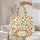 Scattered Oranges Leafy Branches Personalized Name Fruit Lover Gift Quilted Tote Bag - 5