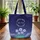 Glowing Dandelions Stars Floral Wreath Personalized Name - Nature Lover Gift Quilted Tote Bag - 3