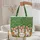 Happy Corgi Dogs Flowers Floral Wreath - Pet Lover Lifestyle Gift Quilted Tote Bag - 5
