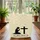 Kneeling Figure Cross Subtle Repeating Symbols - Devotional Faith Gift for Believers Quilted Tote Bag - 3