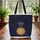 Ornate Golden Sun Crescent Moon Celestial Stars Cosmic Dust Boho Lifestyle Quilted Tote Bag - 3