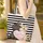 Hugging Sleek Black Tabby Cats Name Heart Pink Accents - Cat Lover Gift Quilted Tote Bag - 4