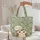 Adorable Cartoon Owl Leaves Berries Wreath Name - Nature Lover Everyday Gift Quilted Tote Bag - 5
