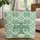 Maltese Cross Filigree Acanthus Leaves Oval Medallion Quilted Tote Bag - 1
