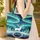 Majestic Deer Aurora Pine Forest Starry Night Winter Gift Quilted Tote Bag - 4