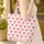 All Over Floral Wavy Tulips Name Enamel Plaque - Everyday Carry Meaningful Gift Quilted Tote Bag - 4