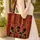 African Headwrap Silhouettes Geometric Mosaic - Everyday Travel Essentials for Women Quilted Tote Bag - 4