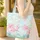 Pink Flamingo Tropical Foliage Personalized - Tropical Lifestyle Gift for Her Quilted Tote Bag - 4