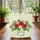 Red Hibiscus Plumeria Tropical Leaf Floral Wreath - Everyday Tote Quilted Tote Bag - 3